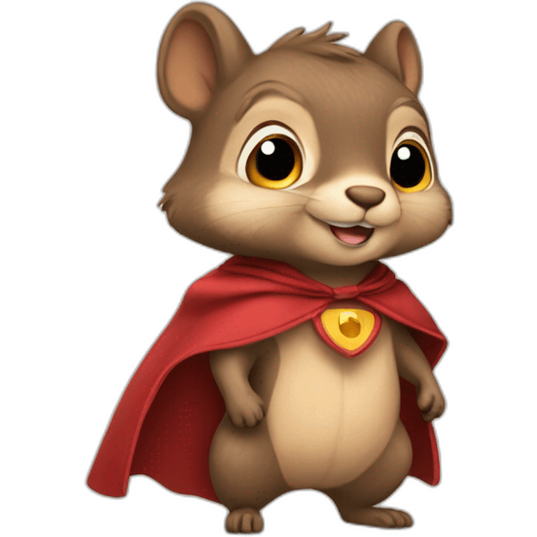 Squirrel with a cape emoji