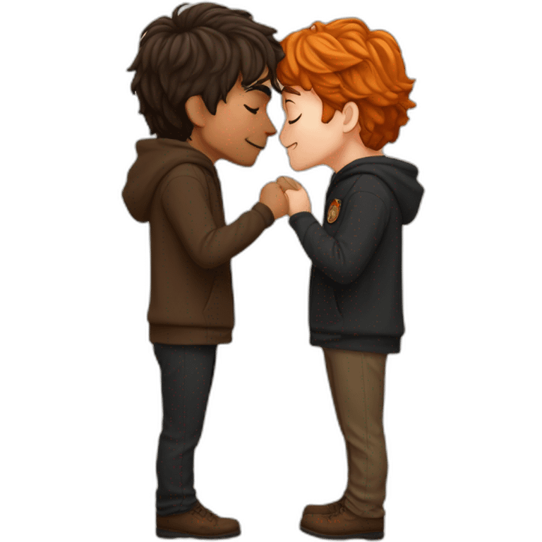 Emoji Harry potter kissing Ron Wesley emoji