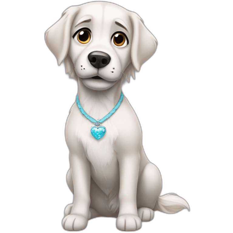 Elsa in a dog emoji