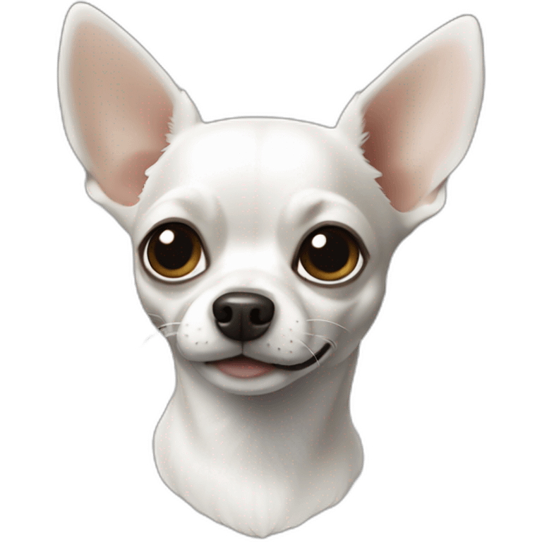 Chihuahua black and white emoji