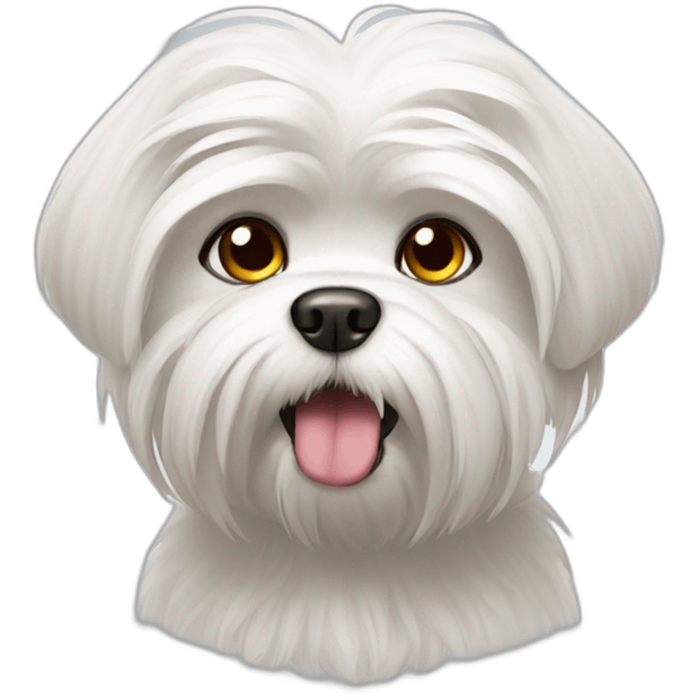 Maltese dog angry emoji