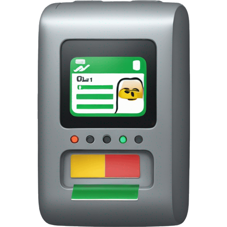 electronic pass and reader emoji