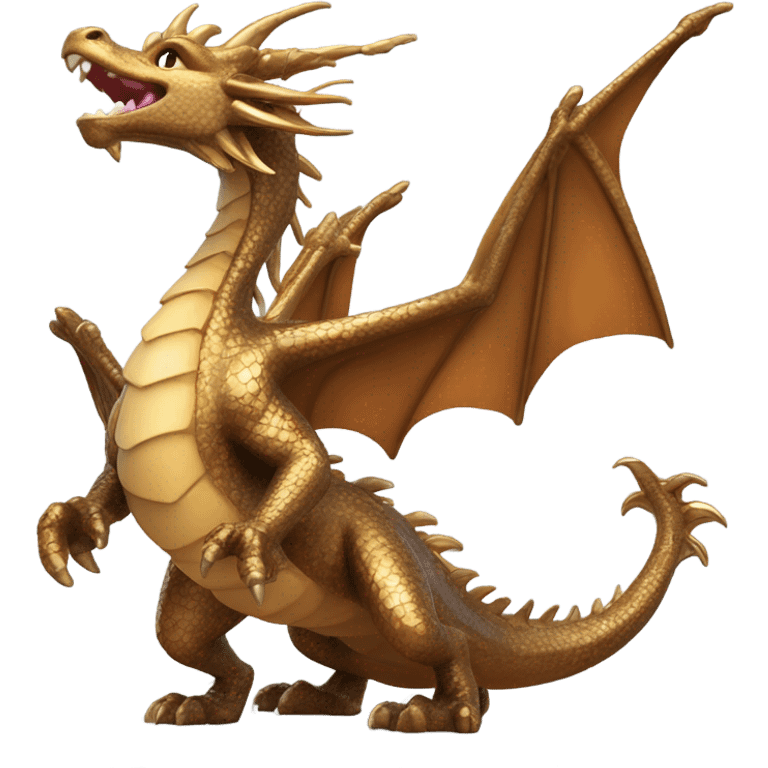 bronze dragon celebrating emoji