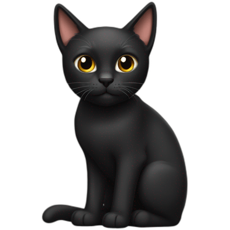 Gato Negro llamado max emoji