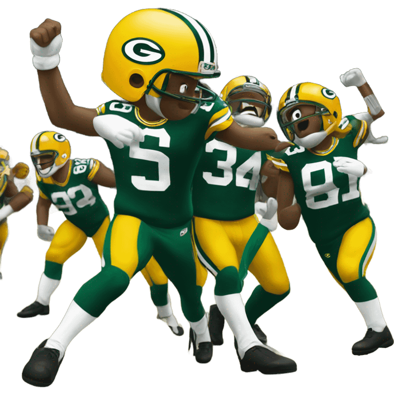 Green Bay packers winning dance emoji