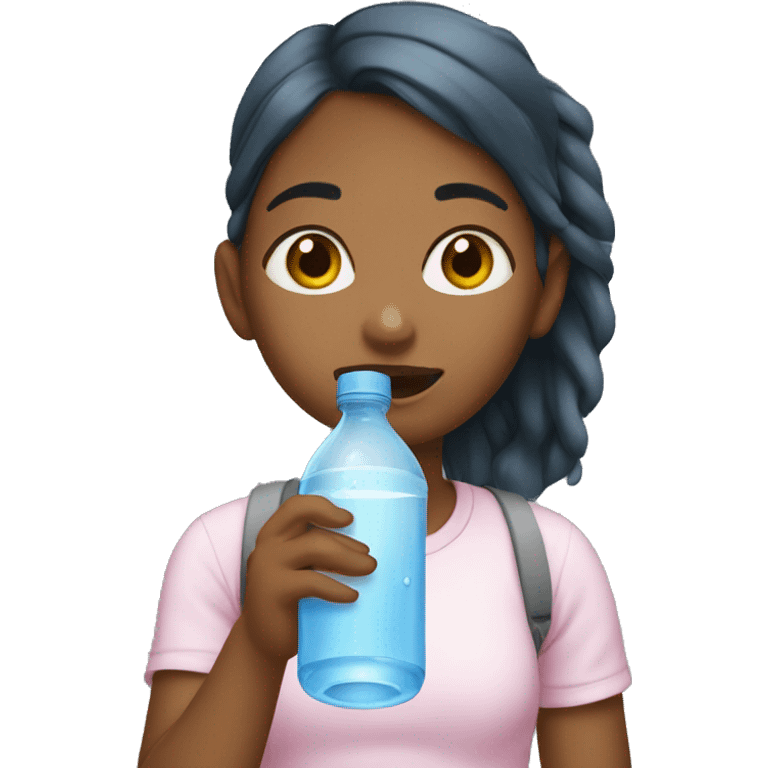 Girl drinking water emoji