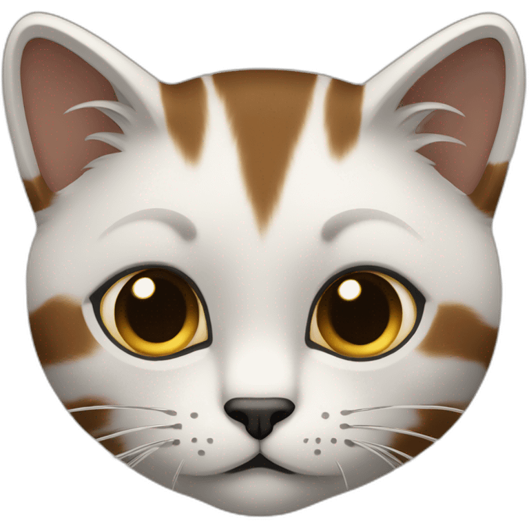 Tête de Chat avec pelage marron et noir emoji