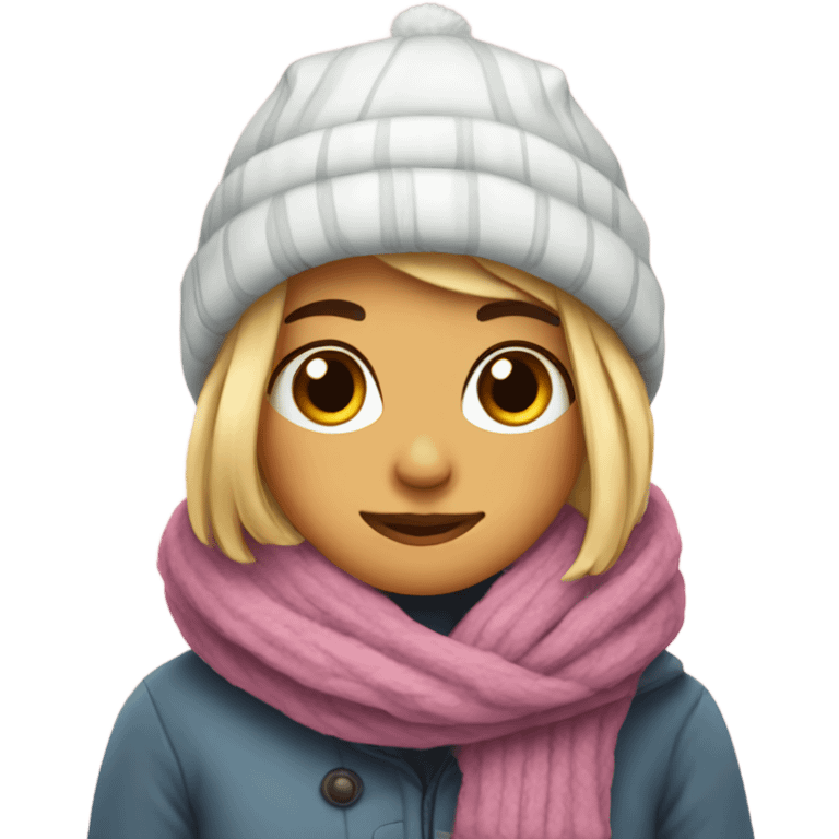 cozy winter girl emoji