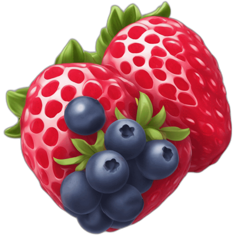 Fraise framboise myrtille emoji