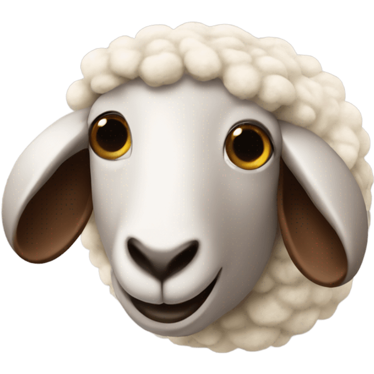 A sheep eats chocolate emoji