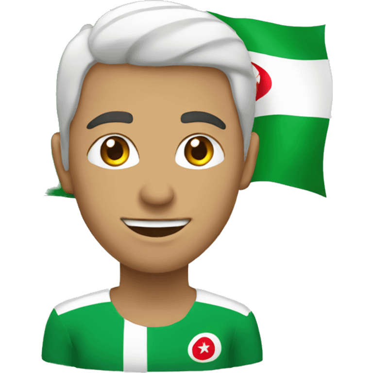 man with algeria flag emoji