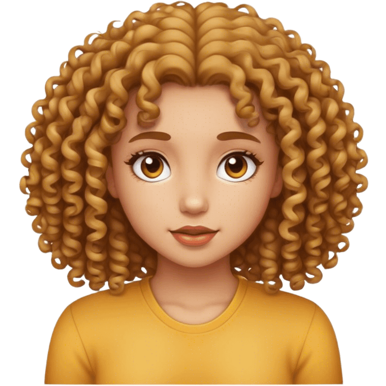 Curly hair girl emoji