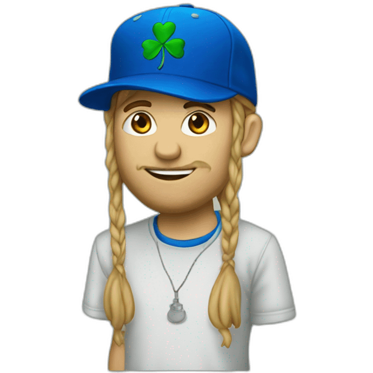 irish stoner in blue baseball cap emoji