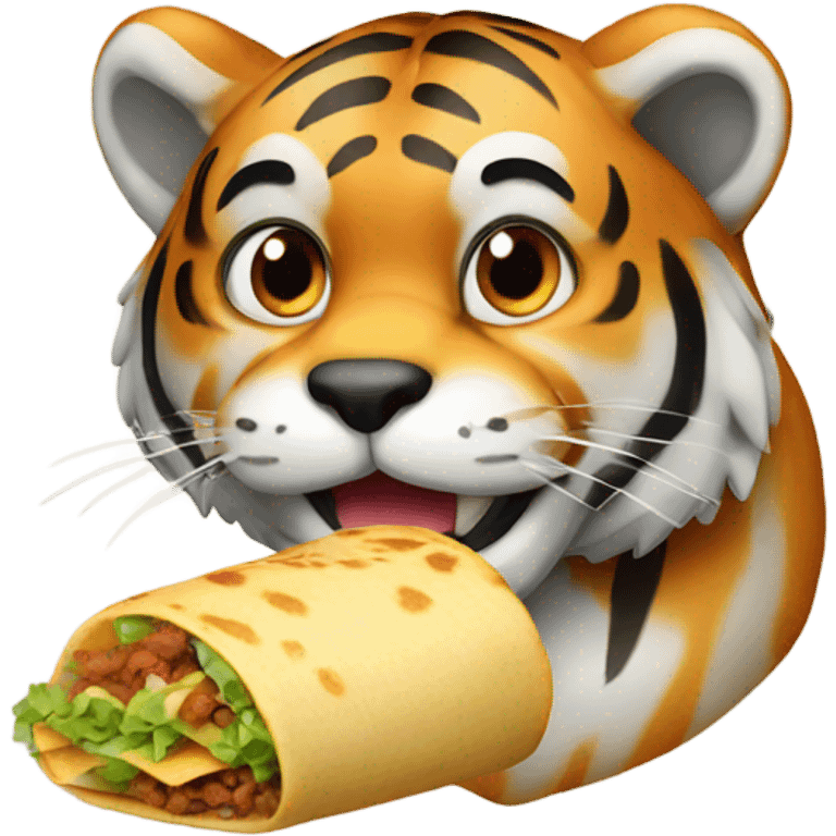 Tiger with taco emoji