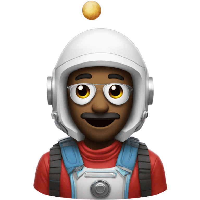 Coachella spaceman in Santa hat emoji