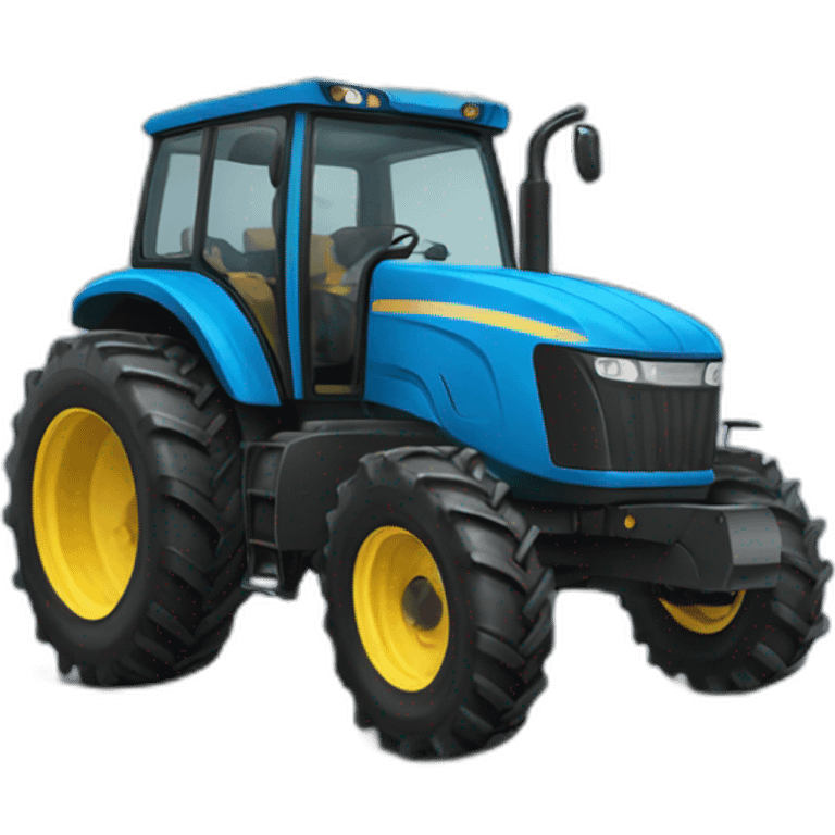 tracteur bleu emoji