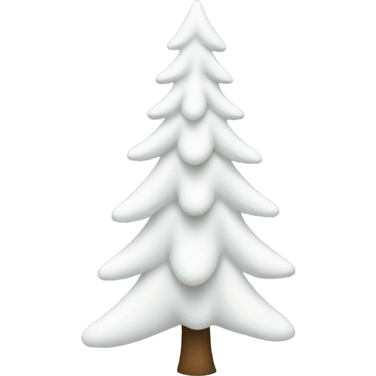  actual white fir christmas tree isolated.  emoji