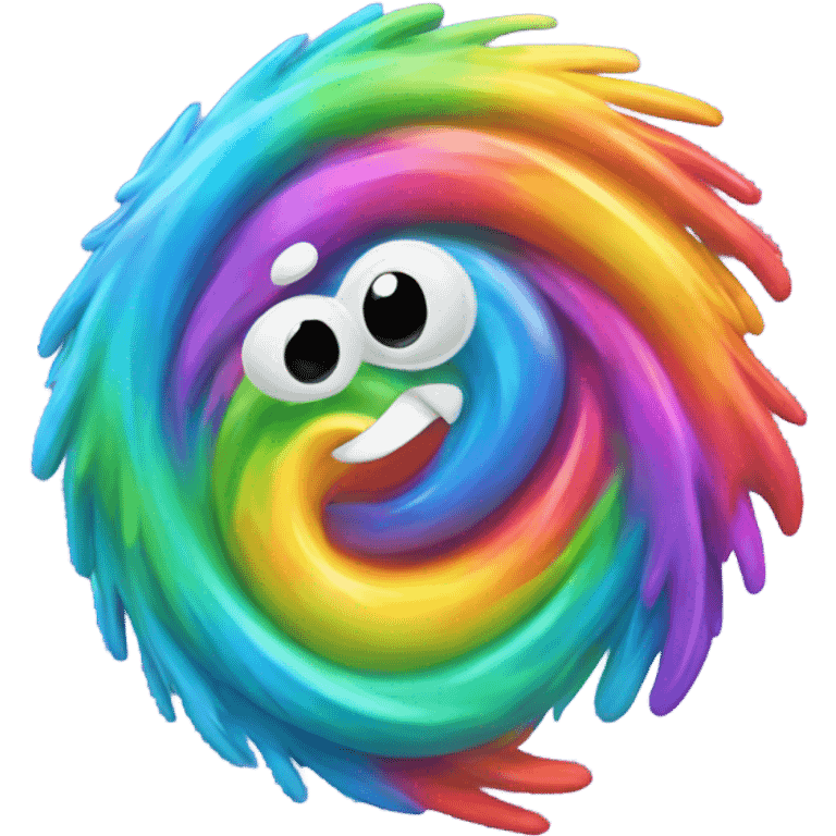 A rainbow yeti poop swirl emoji emoji