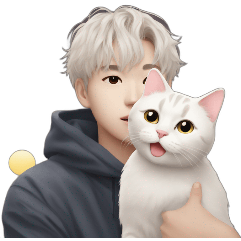 min yoongi with a cat emoji