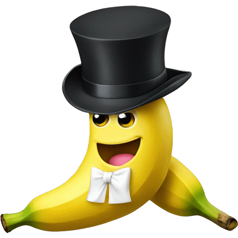 banana wearing a top hat emoji