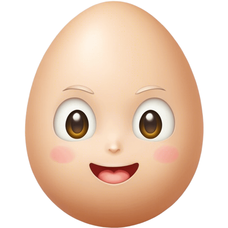 cute egg with face  emoji