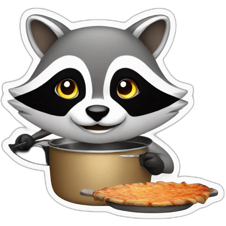 Racoon cooking emoji