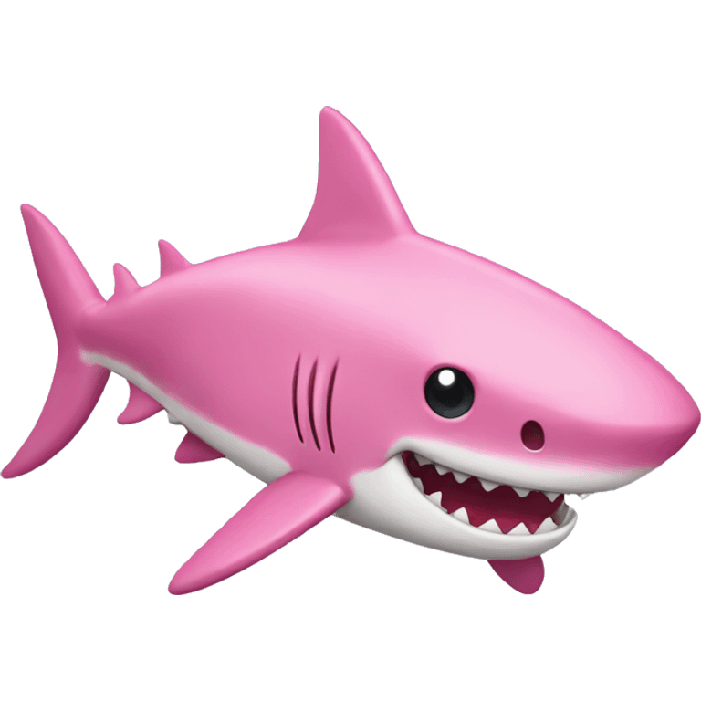 Pink shark emoji