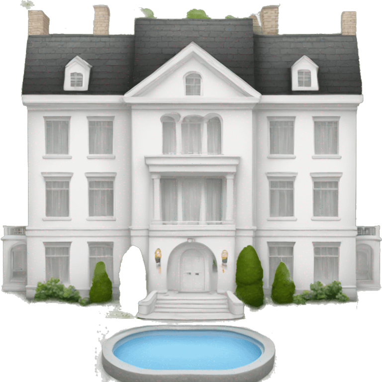 White modern mansion  emoji