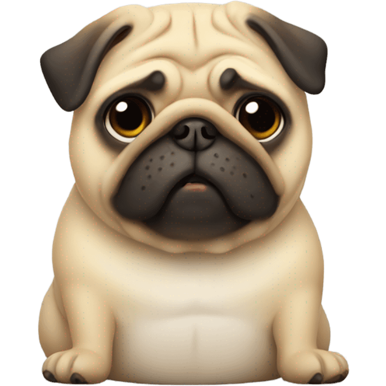 fat pug  emoji