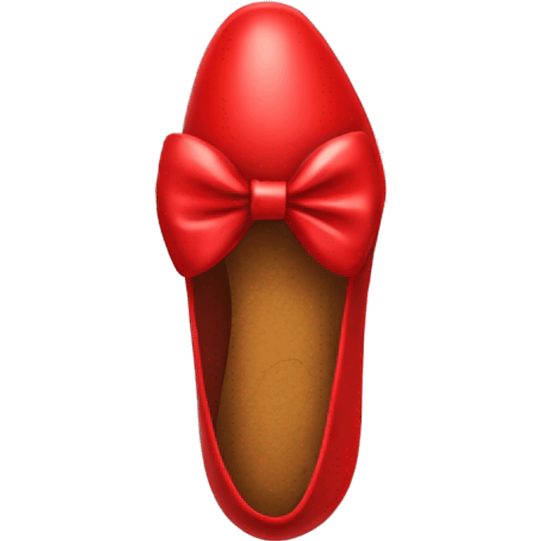 Red samba shoes with bow emoji