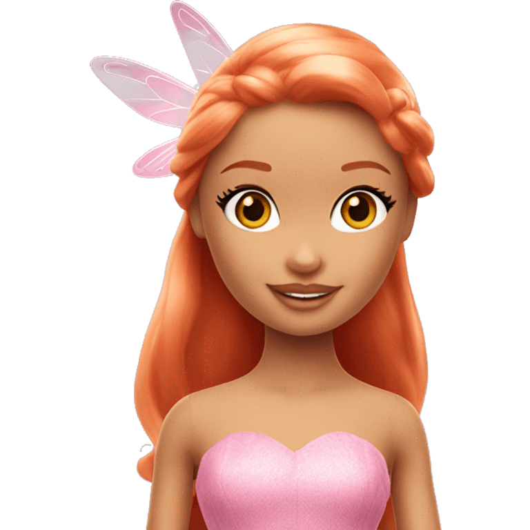 Attractive Barbie ginger fairy emoji