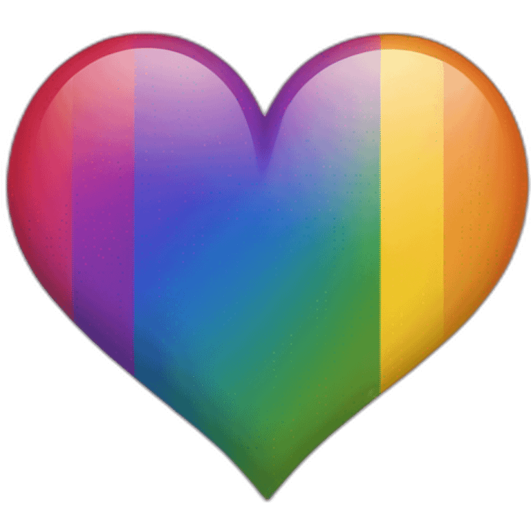 Cœur au couleur du drapeau lgbt emoji