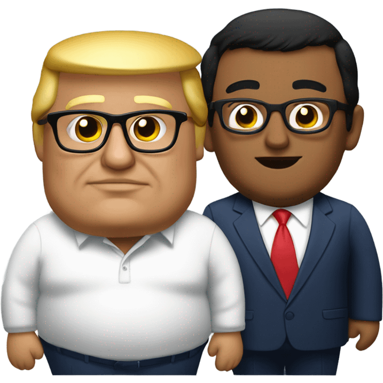 fat Hispanic guy with glasses and Trump emoji