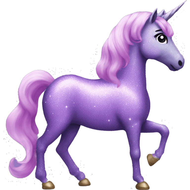 Purple sparkle unicorn  emoji