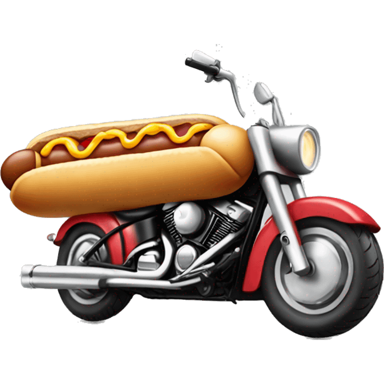 Hotdog riding a motorcycle  emoji