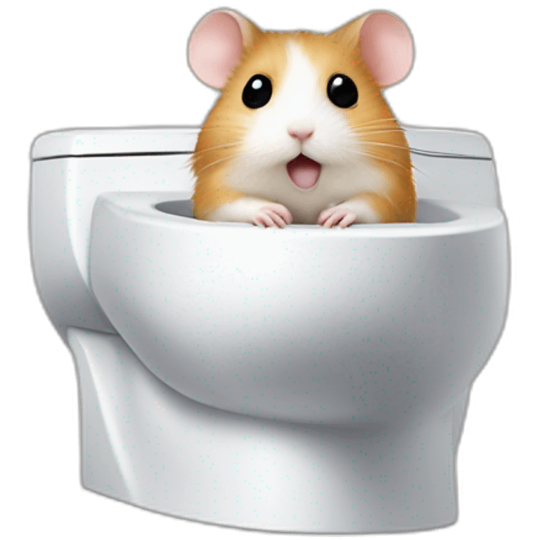 Hamster sur des toilettes emoji