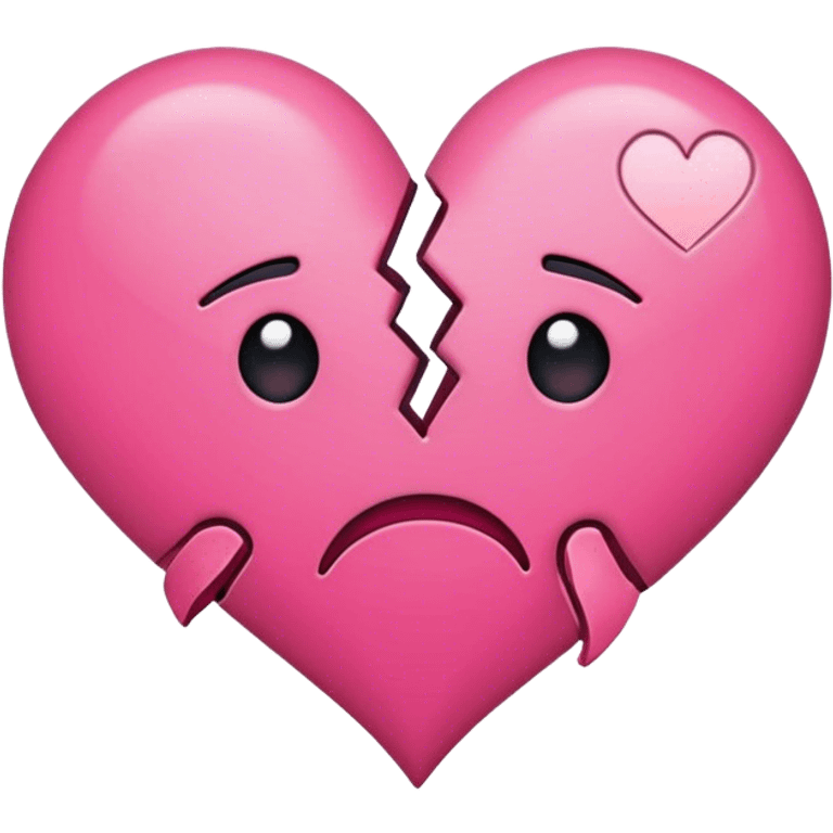 Pink broken heart emoji