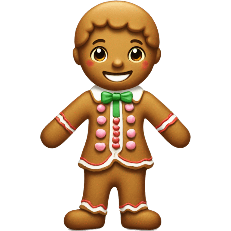 preppy cute gingerbread man emoji