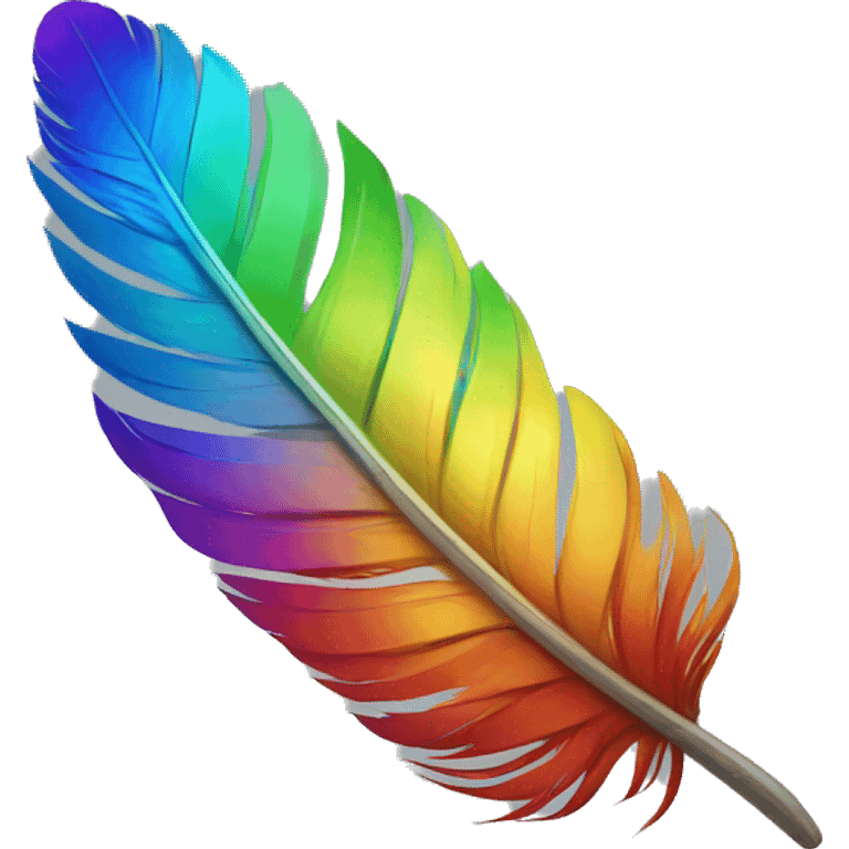 Rainbow feather emoji