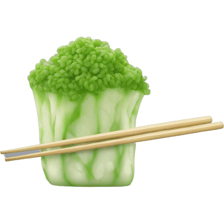 Wasabi with chopsticks  emoji