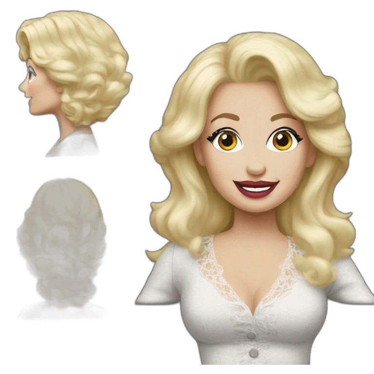 Bald dolly parton emoji