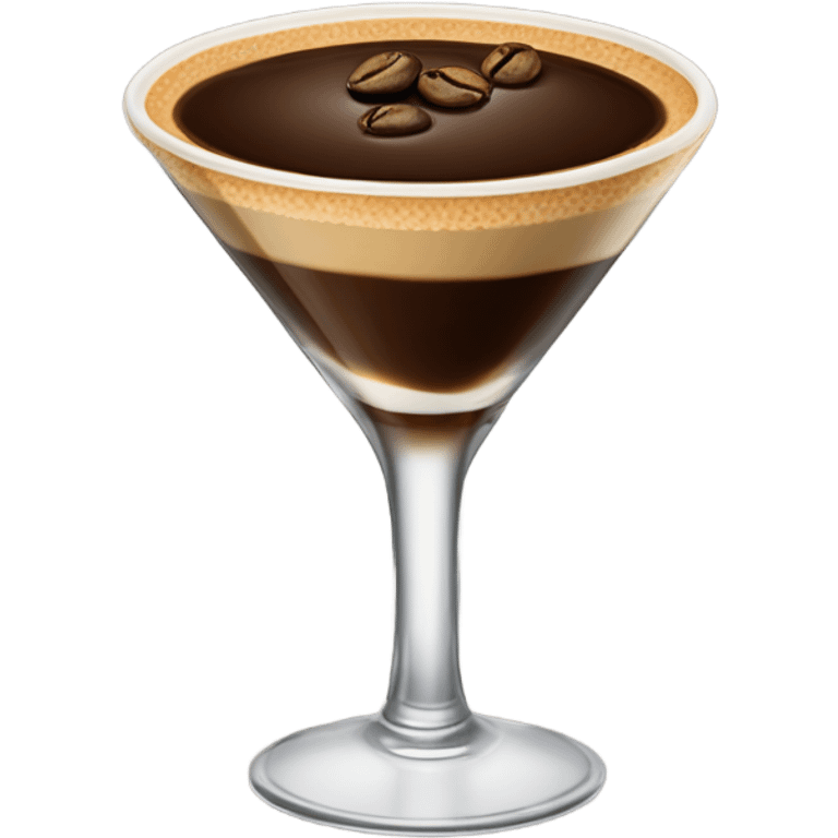 An expresso martini with one coffee seed on the top emoji