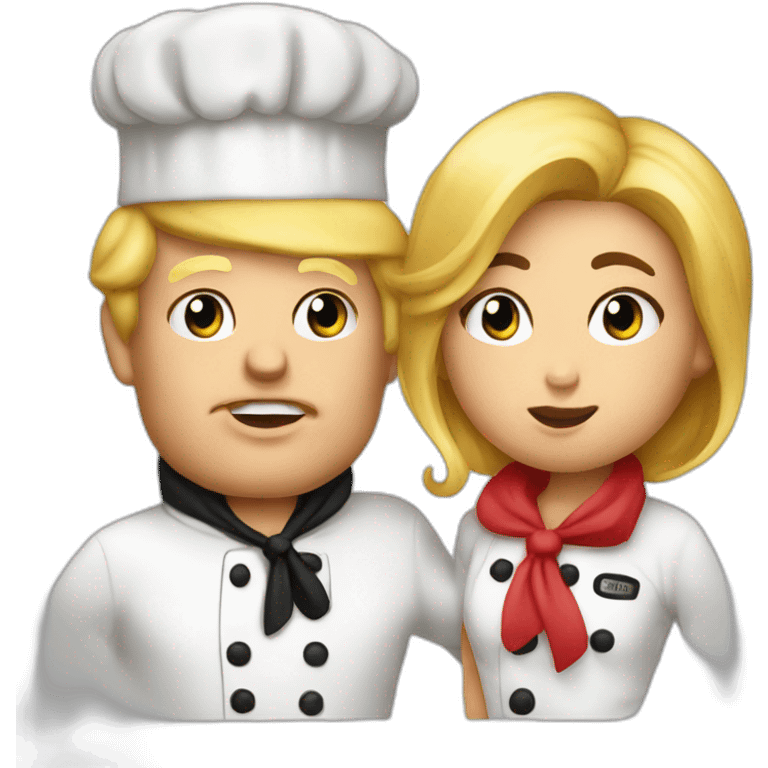 Chef kiss by a cartoon version of trump emoji