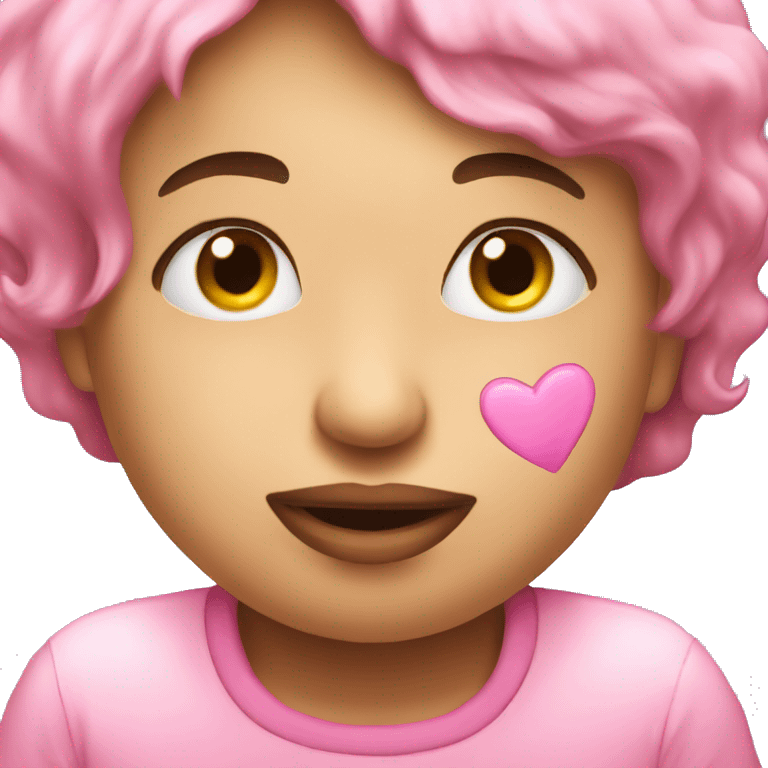 pink good night kisses emoji