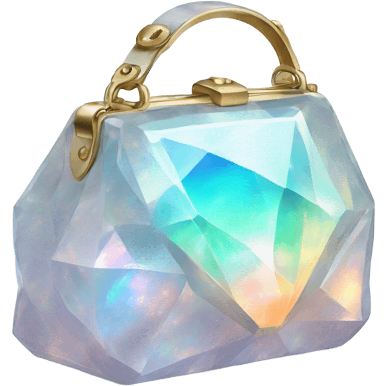 opal Crystal gemstone handbag emoji