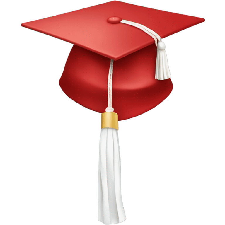 Red graduation cap with white tassel emoji