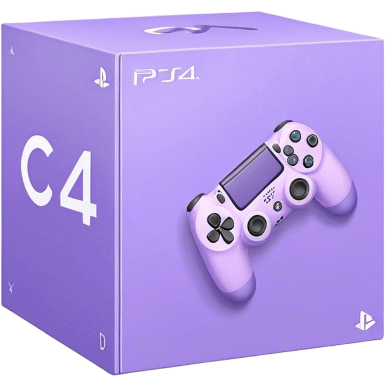 Aesthetic CD ps4 game box in lavender color emoji