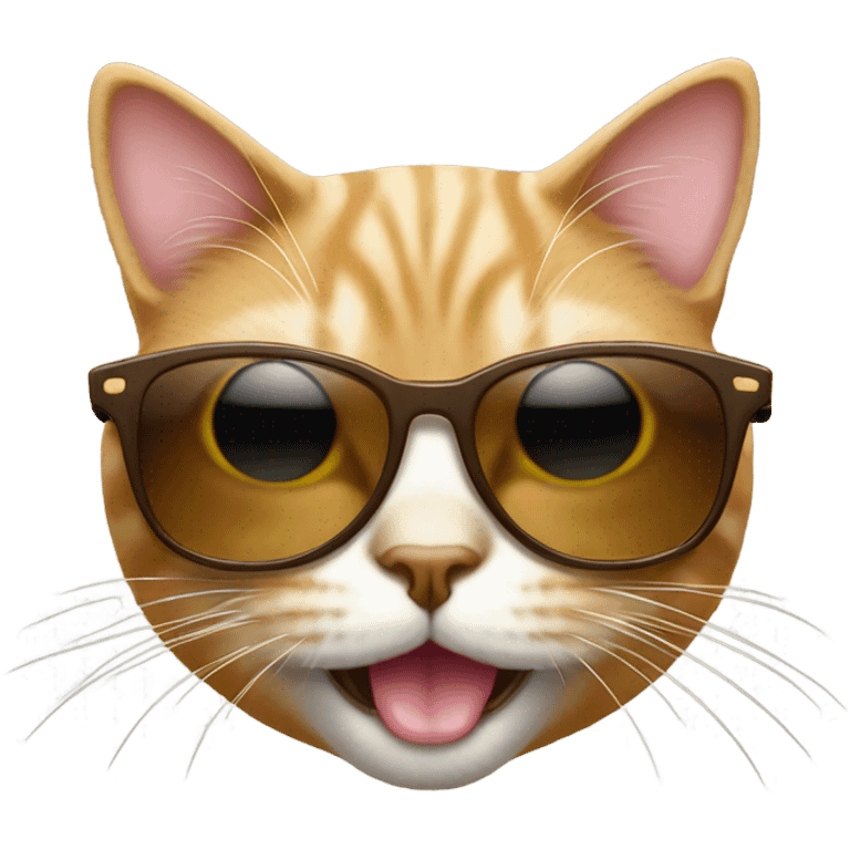 cat with sunglasses sticking tongues out  emoji