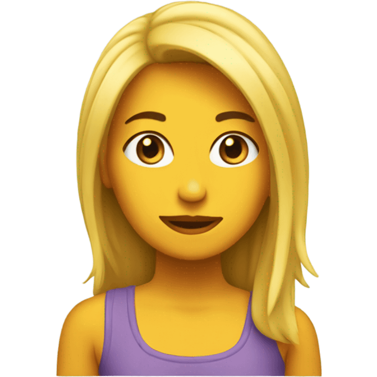 Chica pelo rubio emoji