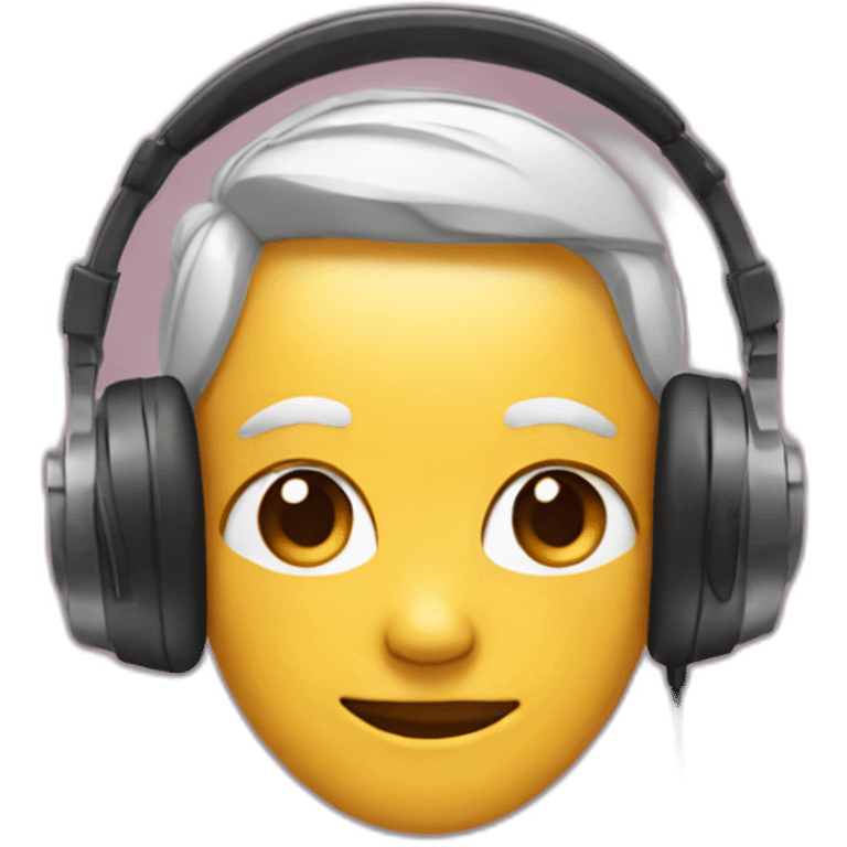 Face with headphones  emoji